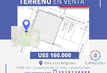 Terrenos en  Calle Río Quillinzo 470, Villa General Belgrano, Calamuchita, X5194, Córdoba, Arg