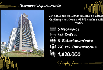 Departamento en  Av. Santa Fe 596, Santa Fe, Contadero, 01219 Ciudad De México, Cdmx, México