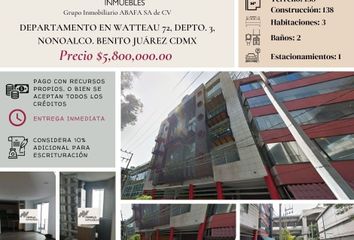 Departamento en  Watteau 72-depto 3, Nonoalco, Ciudad De México, Cdmx, México