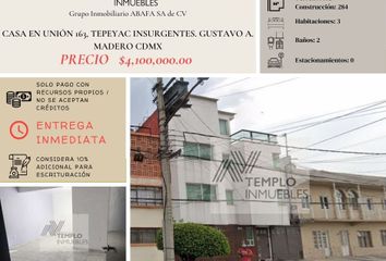 Casa en  Unión 163, Tepeyac Insurgentes, Ciudad De México, Cdmx, México