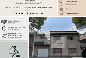 Casa en  Calle 23 148, Pro Hogar, Azcapotzalco, Cdmx, México