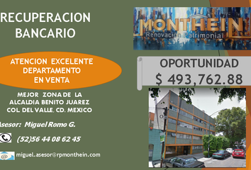 Departamento en  Mier Y Pesado, Código 2, Colonia Del Valle Norte, Ciudad De México, Cdmx, México