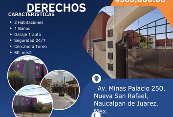 Departamento en  Av. Minas Palacio 250, Nueva San Rafael, Naucalpan De Juárez, Estado De México, México