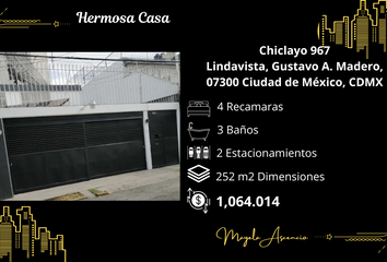 Casa en  Chiclayo 967, Lindavista, 07300 Ciudad De México, Cdmx, México
