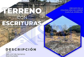 Lote de Terreno en  Año De Juárez, Cuautla De Morelos, Morelos, México